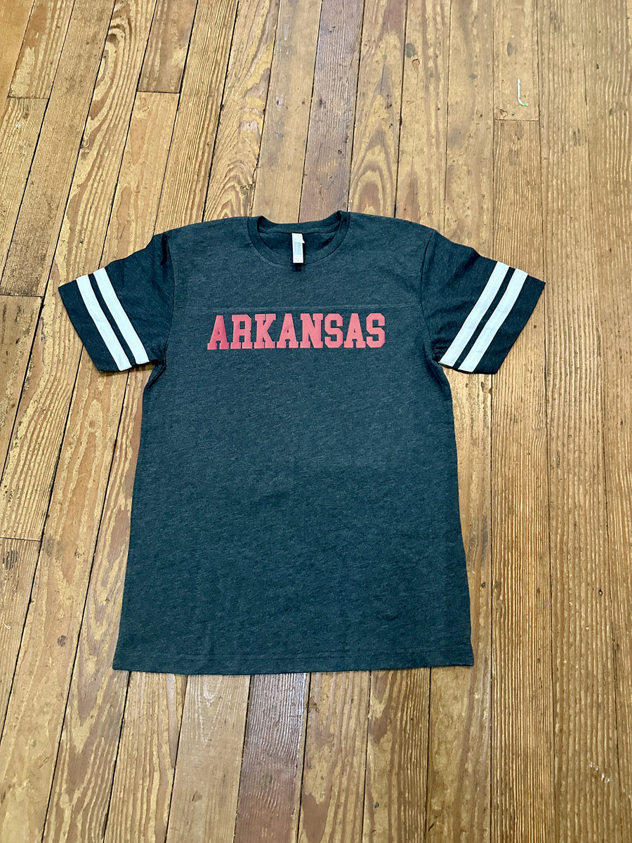 Arkansas Striped Sleeve Tee