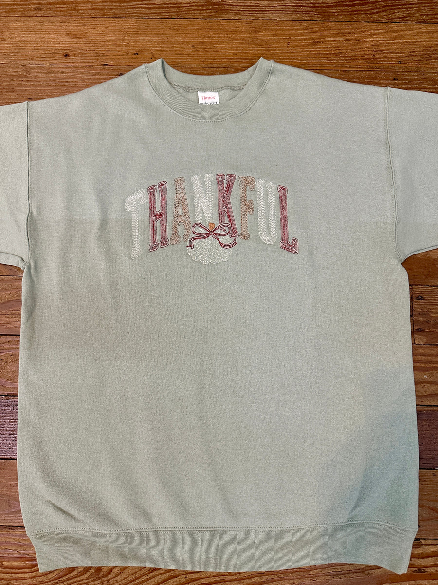 Thankful Embroidered Sweatshirt
