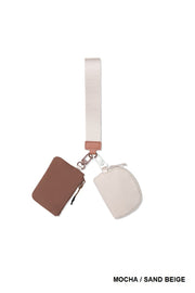 Dual Pouch Wristlet Wallet