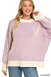 Two Tone Crewneck Sweater