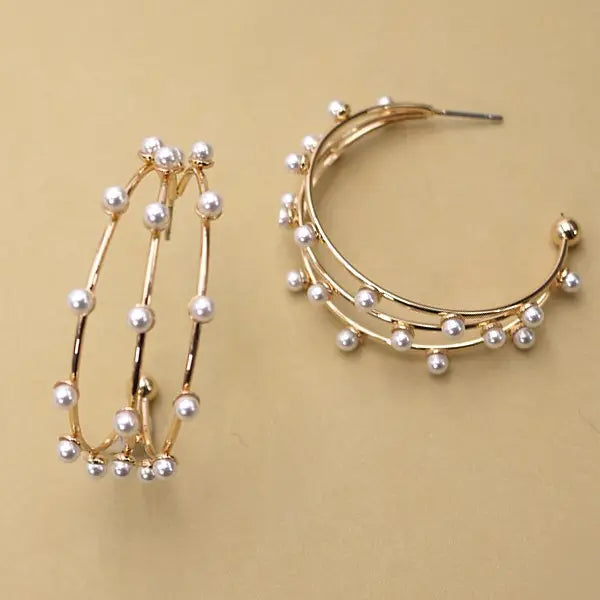 Wire Pearl Hoop