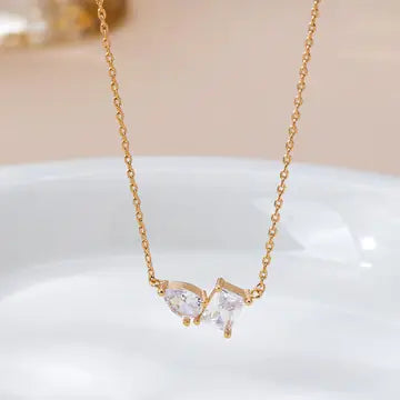 Teardrop Crystal Pendant Necklace