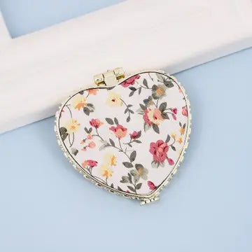 Handheld Floral Mirror