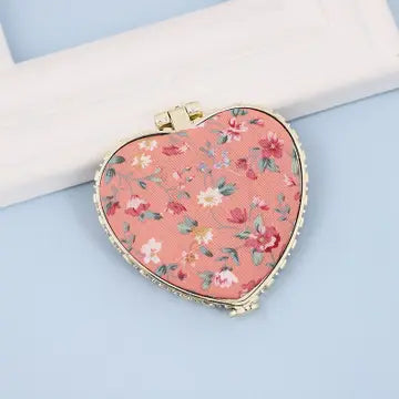 Handheld Floral Mirror