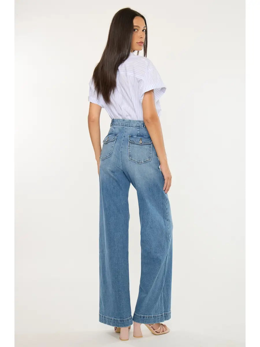 High Rise Wide Leg Jeans