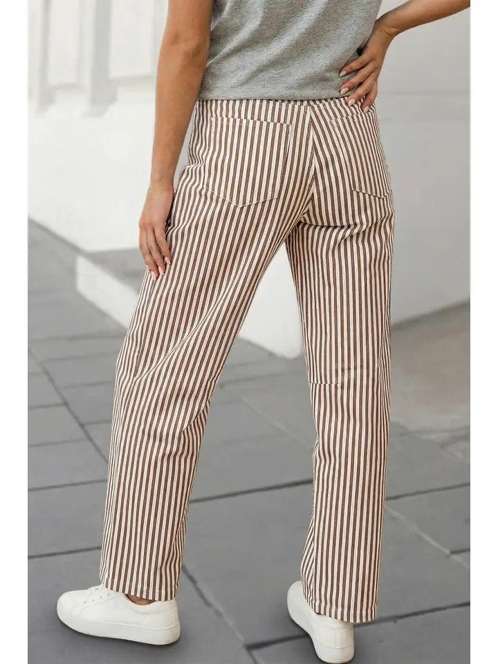 Striped Barrel Jeans