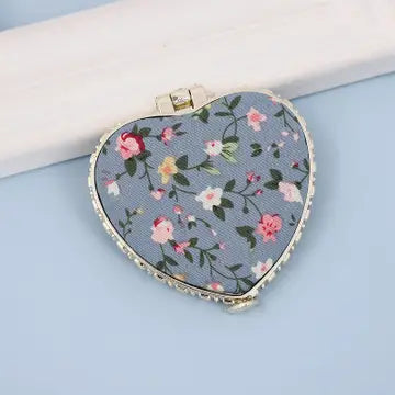 Handheld Floral Mirror