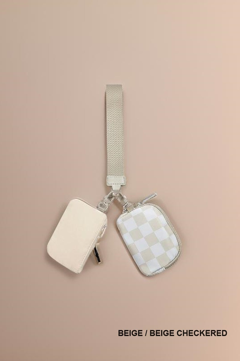 Dual Pouch Wristlet Wallet