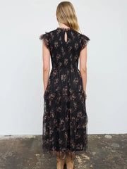 Tiered Ruffled Floral Dress