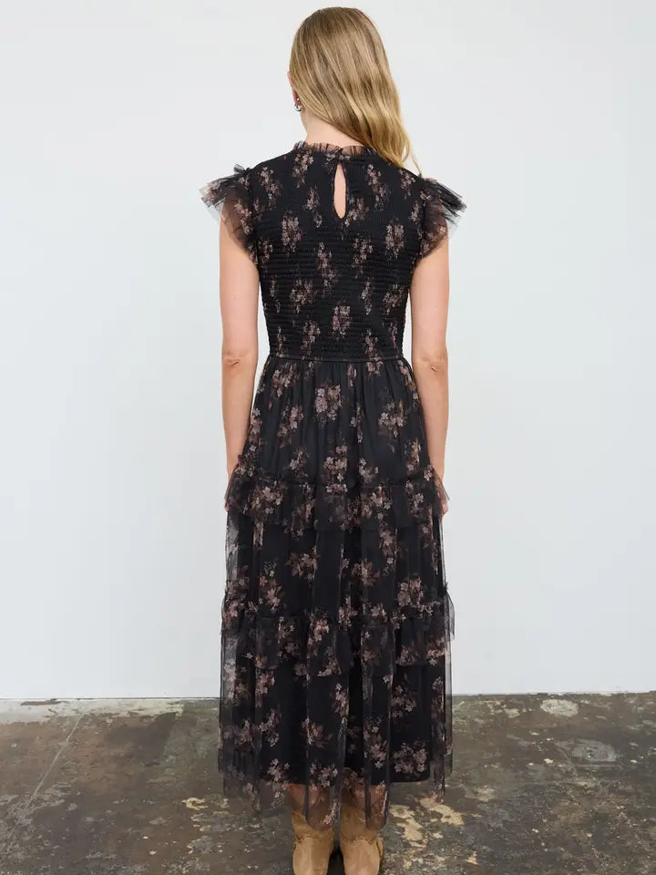 Tiered Ruffled Floral Dress