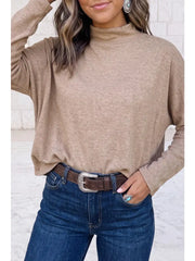 Oversized Mock Neck Blouse