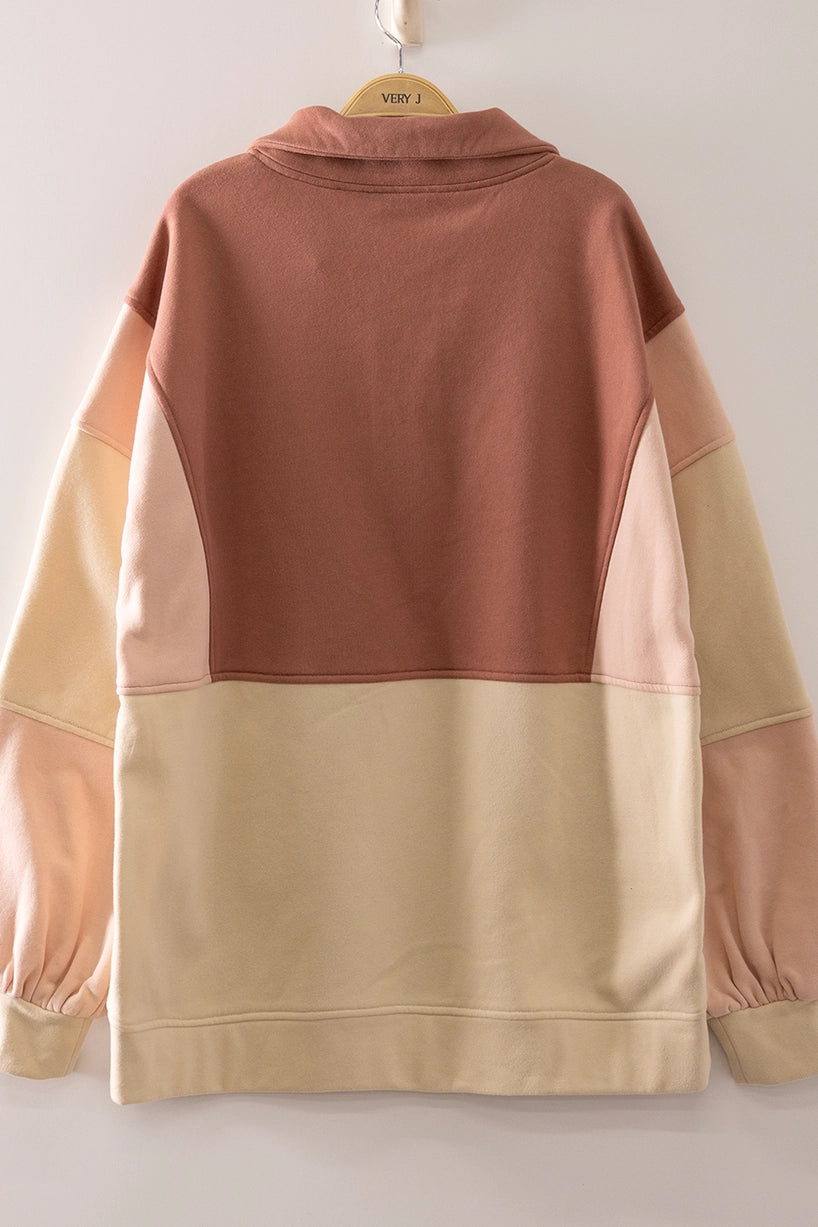 Brick Color Block Sweatshirt