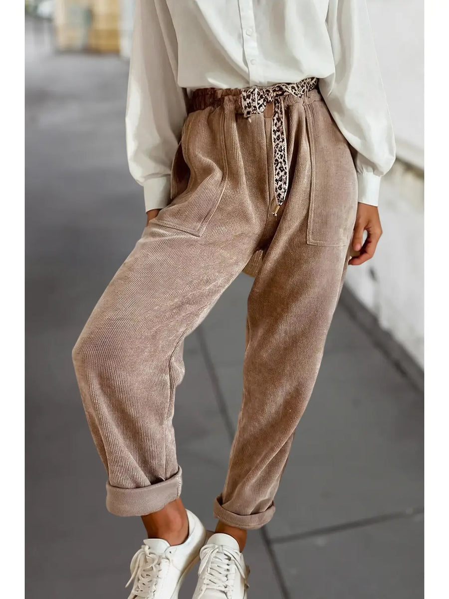 Corduroy Drawstring Pants