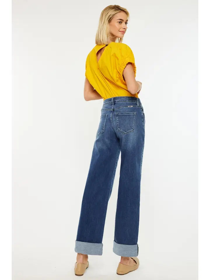 KanCan Cuff Wide Leg Jeans