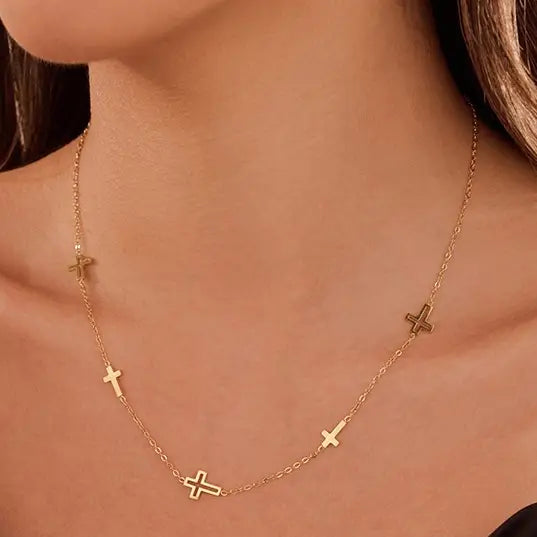 18K Stainless Steel Cross Necklace