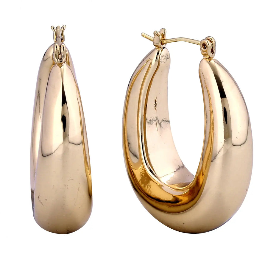 Halo Oval Chunky Earrings