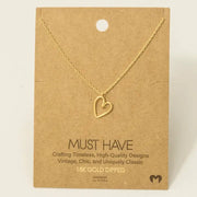 Gold Dipped Heart Necklace