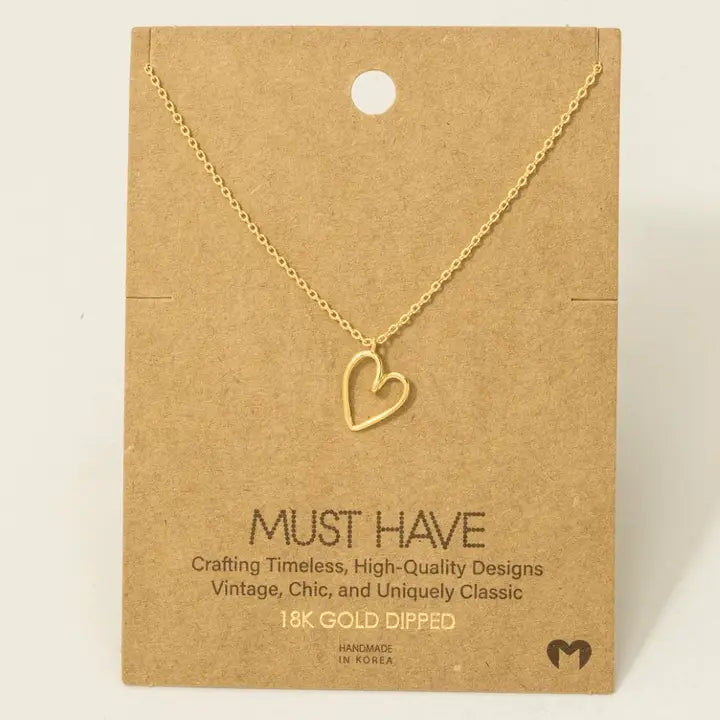 Gold Dipped Heart Necklace