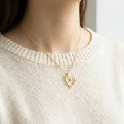 Gold Dipped Heart Necklace