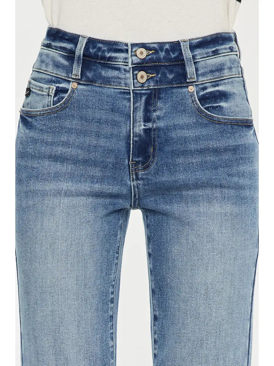 High Rise Slim Straight Jeans