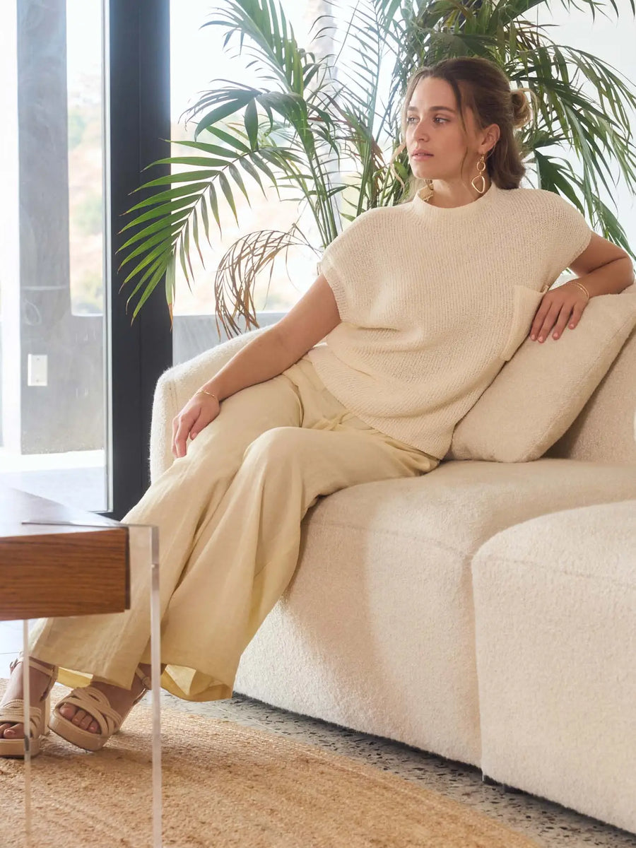 Ivory Pocket Sweater