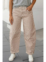 Striped Barrel Jeans