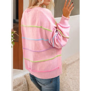 Half Button Pink Sweater