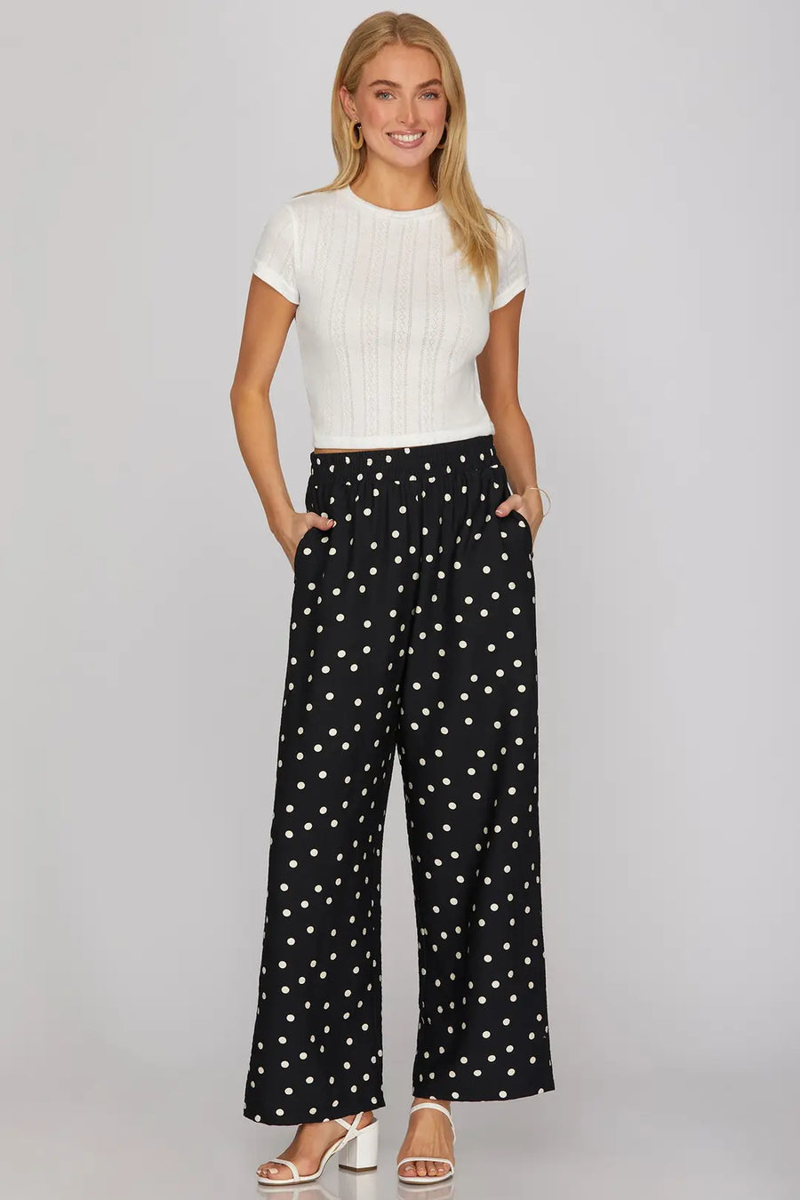 Polka Dot Pants w/side pockets