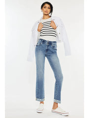 High Rise Slim Straight Jeans
