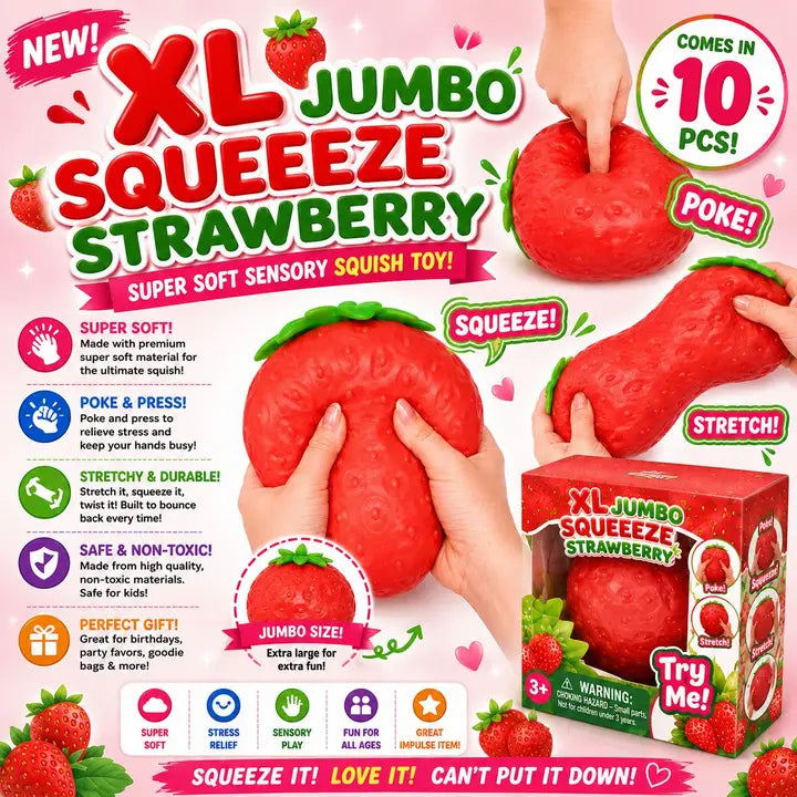 Jumbo Squishy Strawberry