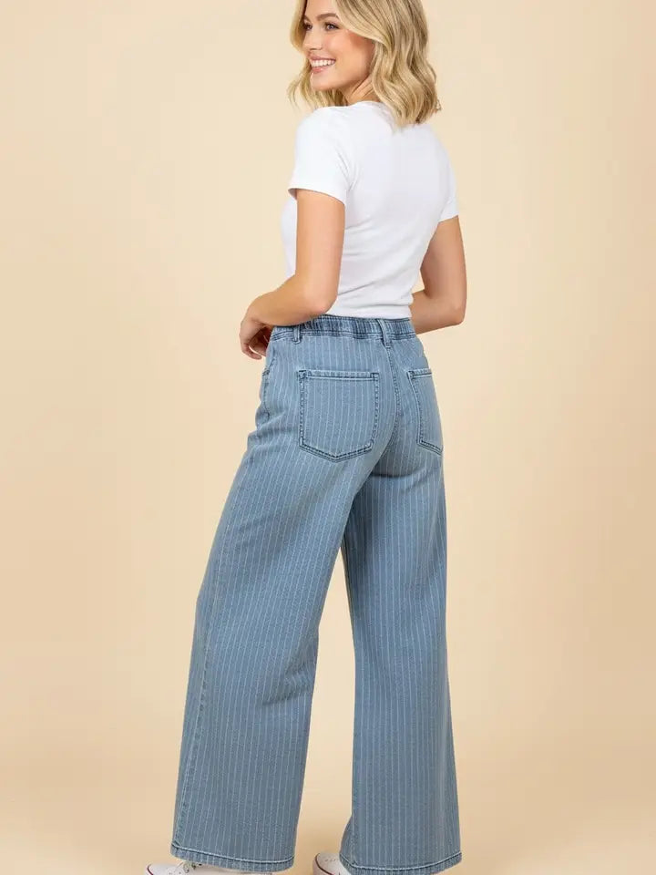 Denim Stripe Pants