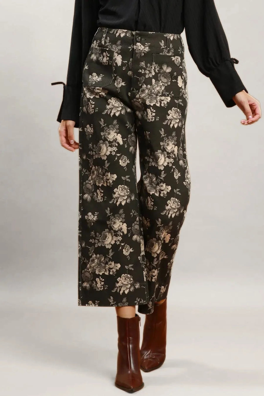 Floral Wide Leg Pants